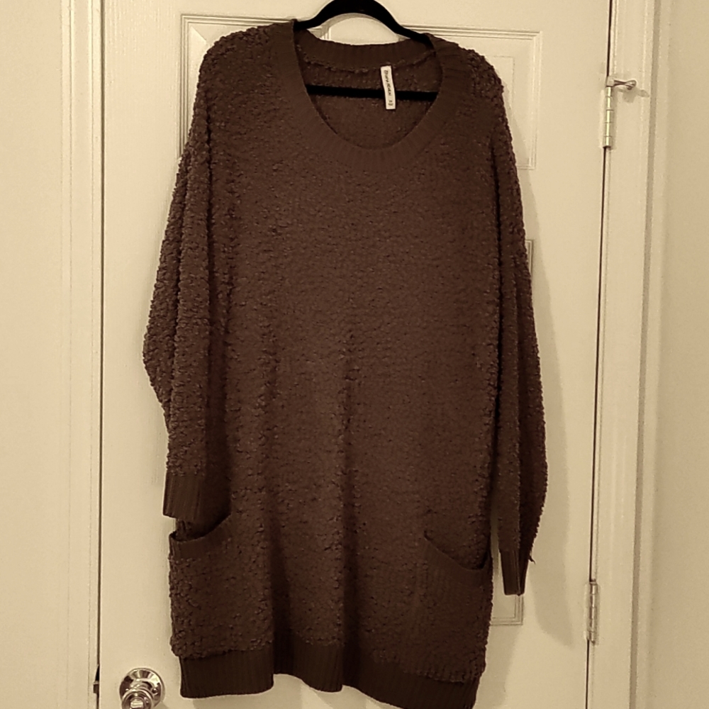 ZENANA OUTFITTERS COZY POPCORN SWEATER *Army Green Plus Size 2X